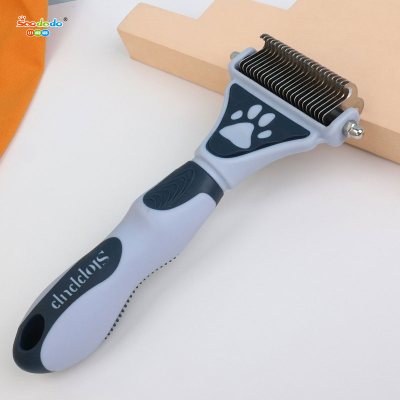 Soododo XDL-94911 Pet comb Dog double-sided knotted comb Cat Clean Grooming Remove floating hair removal comb Pet supplies