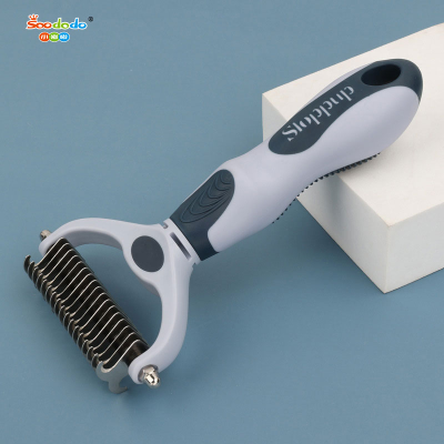 Soododo XDL-94912 Pet Products Cat and Dog double-sided knotted comb Clean Grooming Remove floating hair comb hair removal comb