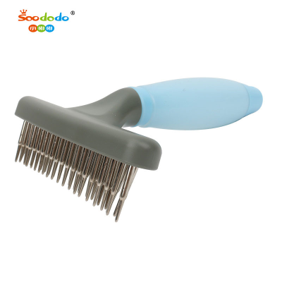 Soododo XDL-90938 Pet products factory wholesale custom dog cat cleaning and grooming tools double row rake comb can move comb