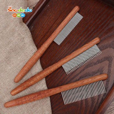 Soododo XDL-95241 Wood row comb flea comb cat and dog comb open knot comb Beauty cleaning hair removal comb pet supplies wholesale