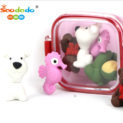 Soododo XDN0103 Eraser Creative cartoon animal eraser can be played with available wipe eraser