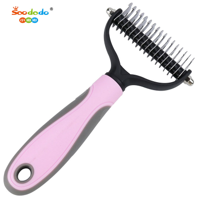 Soododo XDTMS0018 Pet knotting comb Double-sided stainless steel pet knotting comb