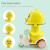 Soododo XDCL6688-12 cartoon press walking Yellow duck motorcycle toy car children's toys