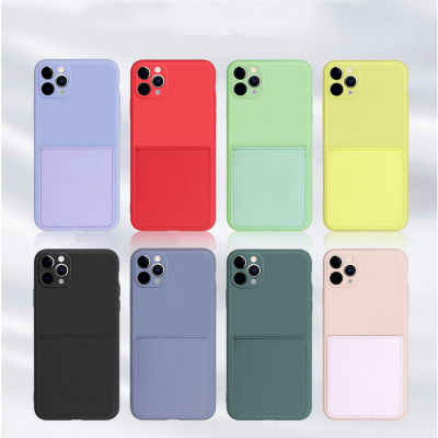 Phone Case For iPhone 15 pro max case For iPhone 15 Pro 14 Case Cover Soft Silicone Wallet Card Holder