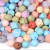 100Pcs Silicone Beads Bracelet Making kit, 15mm Soft Rubber Round Hexagon Beads for Keychain Wristlets, Loose Beads Crafts for Pacifier Clips Teething Lanyards Necklace Jewelry DIY with Elastic String