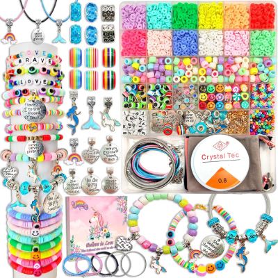 Bracelet Making Kit -3100pcs Beads for Charm Jewelry Making Kit Supplies DIY Arts Halloween and Christmas Party Favors Crafts for Kids Girl Toys Age 6-7,8-12 Teens Girl Gifts
