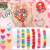 1200Pcs Colorful Heart Plastic Pony Beads Bulk for Valentine's Party Christmas Jewelry Making Necklace Bracelets Earrings Hair Beads DIY Crafts Supplies (600 Large and 600 Small)