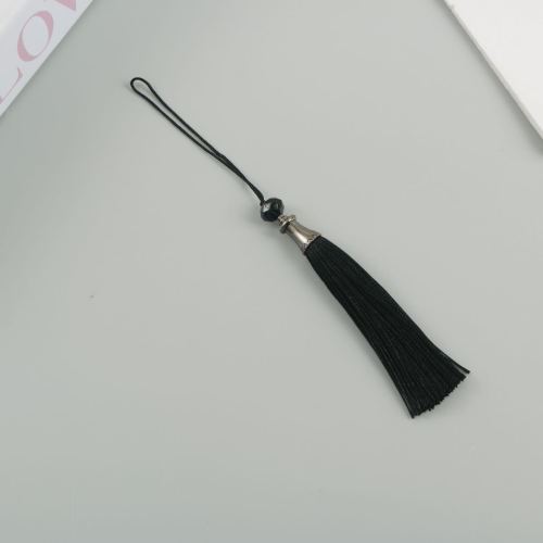 diy纯色黑色手工流苏人造丝挂件配饰吊穗书签配饰定制批发