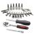 46-Piece Set Socket Wrench Fast Small Flying Ratchet Wrench Auto Repair Car Repair Bit Toolbox