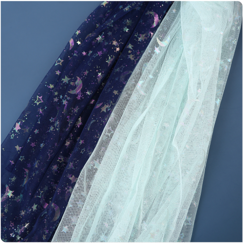 Colorful Star Laser Mesh Fabric Tutu Princess Dress Yarn Stage Clothing Fabric Background Decoration Mesh Gauze