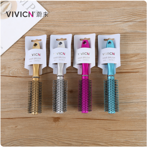 [Weiwei] Comb Curling Comb round Comb Inner Buckle Blowing modeling Cylinder Comb Bangs Rolling Comb Female Household New 