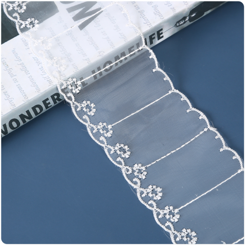 new handmade diy clothing accessories daily single lace embroidery high quality silk thread mesh embroidery lace factory direct