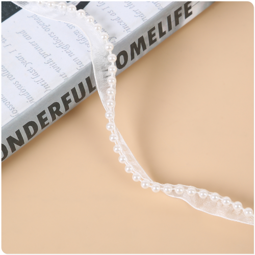 High Quality Yarn Strip Ribbon Lace Pearl Lace Handmade DIY Accessories Doll Clothing Accessories Curtain Collar Edge Ribbon