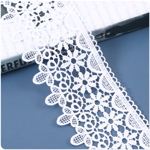 Vintage Milk Silk Book White Hollow out water Soluble Lace Embroidery Lace Home Textile Curtain DIY Clothing Accessories