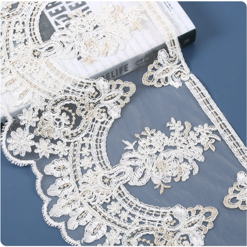 white hollow-out water soluble lace accessories fabric wide clothes skirt decoration lace embroidery handmade diy