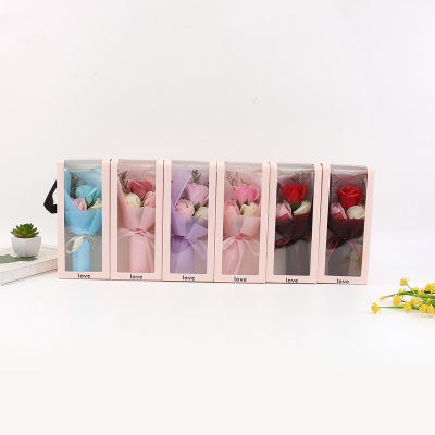 Soap Flower Carnation Rose Bouquet Soap Flower Mother's Day Valentine's Day Teacher's Day Gift Box Small Gift
