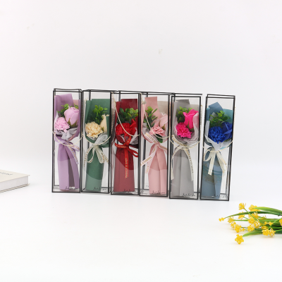 Factory Wholesale Mini Bouquet Soap Flower Exquisite Hand Gift Preserved Fresh Flower Birthday Dried Flower Cross-Border Hot Selling