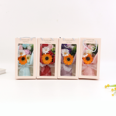 DIY Mini Bouquet Rose Soap Flower SUNFLOWER Gift Box Gift Gift Mother's Day Valentine's Day Factory Direct Sales