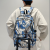 New Casual Double Back New Short Trip Backpack High Sense Graffiti Printing Middle School and College Schoolbag