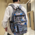 New Graffiti Backpack Style High School Junior High School Student Backpack High-Grade Simple English Printed Backpack