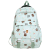 Casual Backpack Women's Floral Bear Junior High School Schoolbag Simple Fashion All-Match Large Capacity College Student Travel Bag
