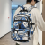 New Trendy Brand Backpack Men's Trendy Cool High-Grade Graffiti Backpack Student Commuter Schoolbag College Student Trip Backpack