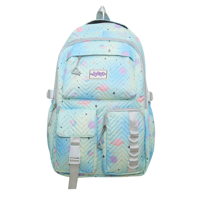 New Cartoon Ultrasonic Indentation Printed Thickening Backpack Elementary and Middle School Student Schoolbags High-Grade Backpack