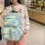 New Cartoon Ultrasonic Indentation Printed Thickening Backpack Elementary and Middle School Student Schoolbags High-Grade Backpack