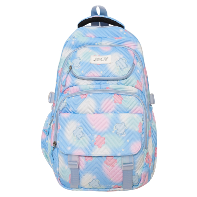 New Schoolbag Female Student Burden Reduction Versatile Backpack Korean Style Little Bear Large Capacity High-Grade INS Style Backpack