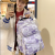 New Schoolbag Female Junior High School Student Korean Style Cute Cartoon Printed Ins Style Large-Capacity Backpack High Student Backpack
