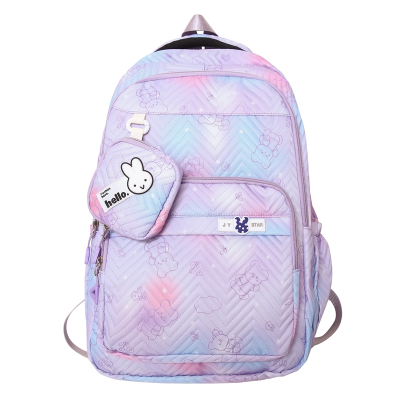 Dark Cell Embossed New Craft Schoolbag High Sense Backpack Two-Piece Series Backpack Campus School Bag