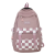 New Japanese Ins Simple Checkered Schoolbag Female College Student Casual Backpack Student Backpack Girls Backpack
