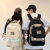 New Bapa Casual All-Matching Fashion Men's rge Capacity Multi-yer High School Students Simple Schoolbag Junior High School Bapa