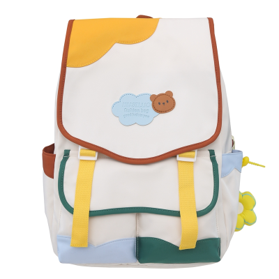 new schoolbag female fashion brand backpack female college student junior high school student large capacity simple backpack female