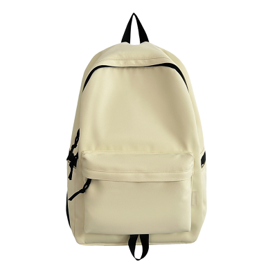 new school bag female junior high school student large capacity solid color travel backpack men high school and college student campus lightweight backpack