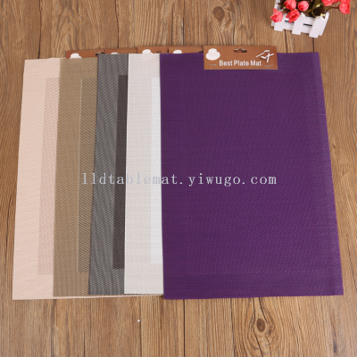Textilene Plaid Tablemat Daily Use PVC Insulation Pad Environmental Protection Waterproof Western Placemat