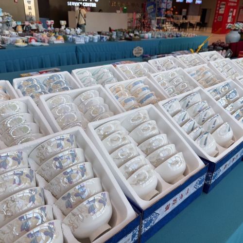 不挂油景德镇碗碟盘简约中式餐具陶瓷碗家用高颜值碗菜盘家用骨瓷