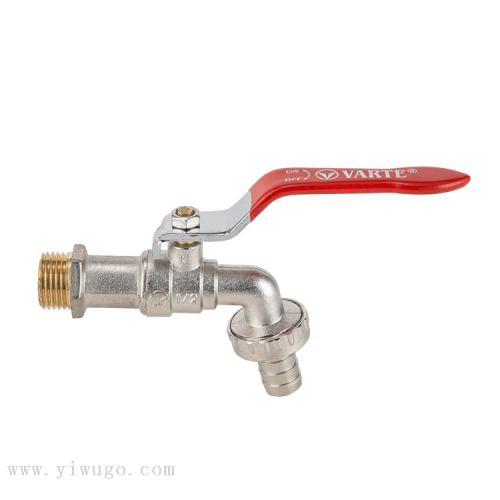 热卖水龙头1/2”半锌半铜水咀红色手柄水咀 Bibcock Tap Faucet