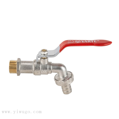 Hot Selling Faucet 1/2 "Half Zinc Half Copper Water Nozzle Red Handle Bibcock Tap Faucet