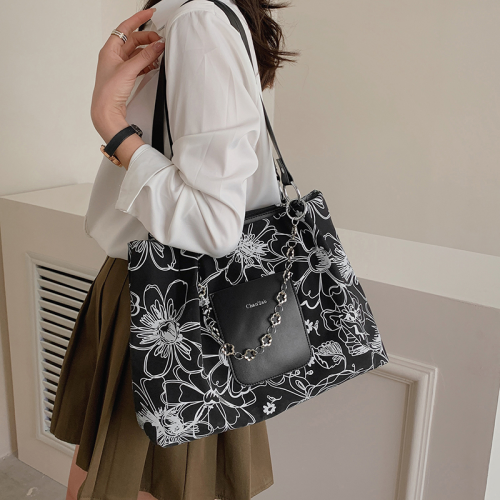 printing trendy women‘s bag one-piece delivery korean ins trendy fashionable shoulder large capacity tote bag wholesale