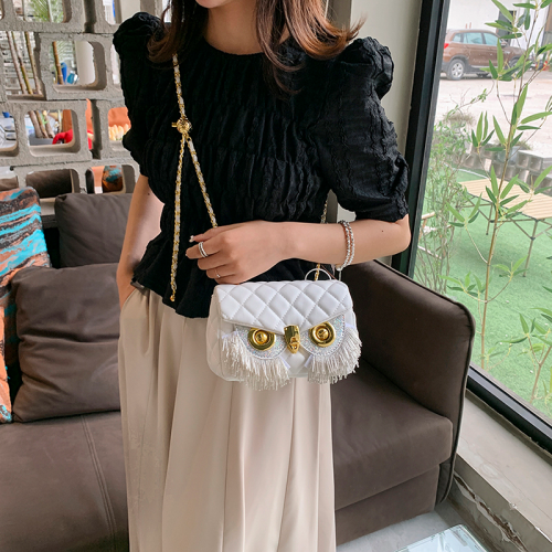 light luxury trendy women‘s bag one-piece delivery small fragrant owl mask popular shoulder messenger bag