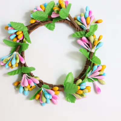 Easter Spring Colorful Decorative Wreath Simulation Berries Sunflower Front Door Wreath Small Wreaths for Indoor Christm