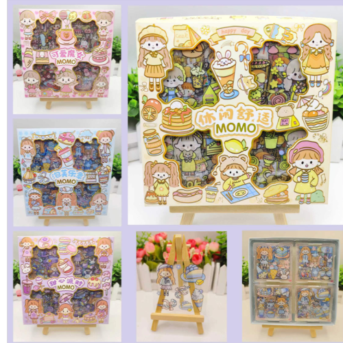 新款100入贴纸XT-03momo酱可爱魔女甜心派对休闲舒适手账礼品贴纸