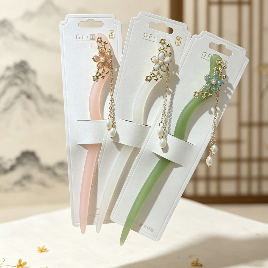 花枝双坠款