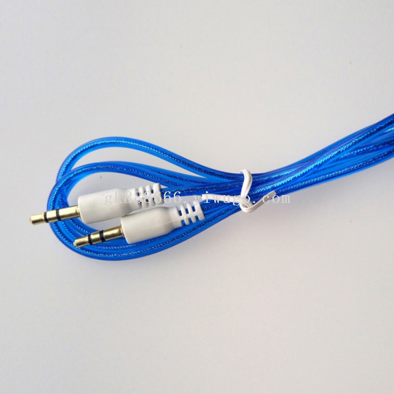 Transparent 3.5 mm male-to-male audio cable 4