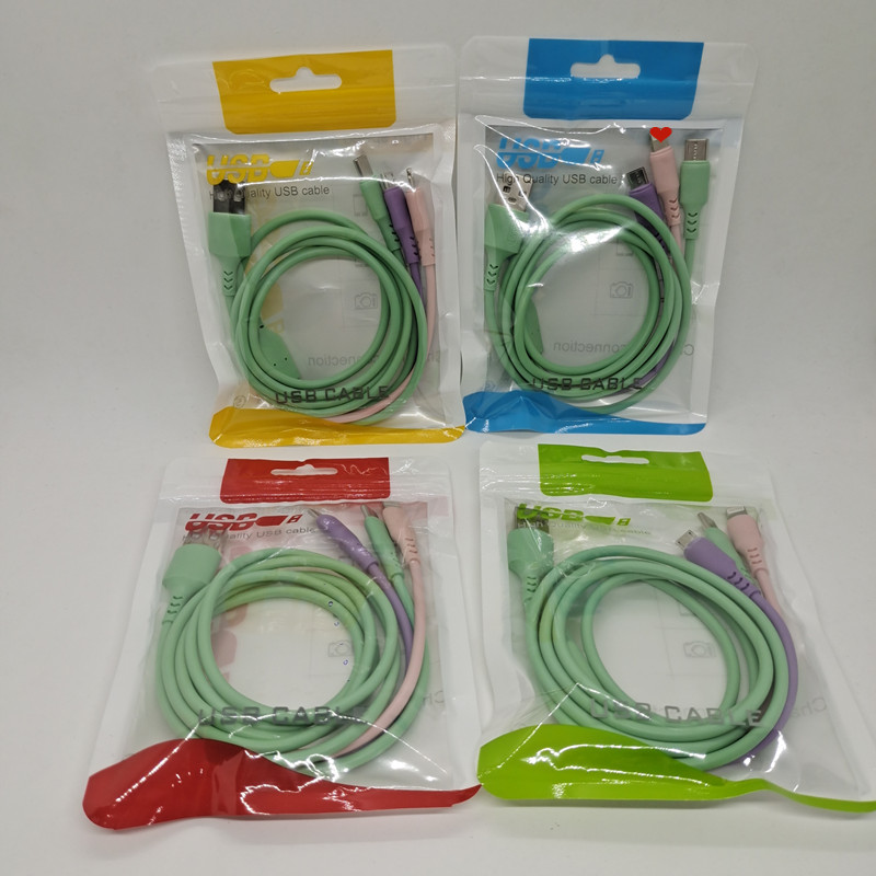 1.2 m silicone 3-in-1 charging cable 5