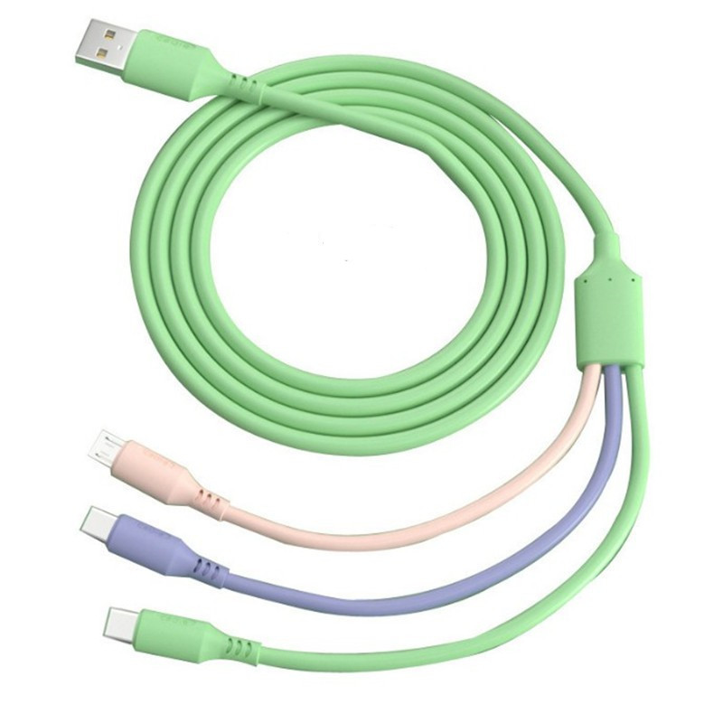 1.2 m silicone 3-in-1 charging cable 4