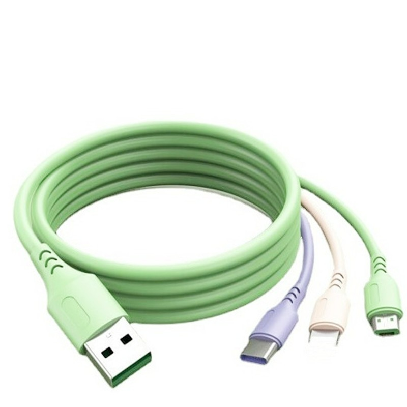 1.2 m silicone 3-in-1 charging cable 3