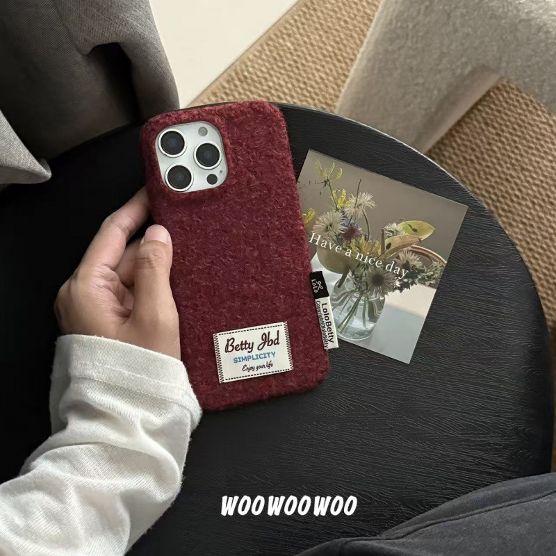 Protective Phone Case For Iphone Pro Max Simple Plush Design_voghion.com