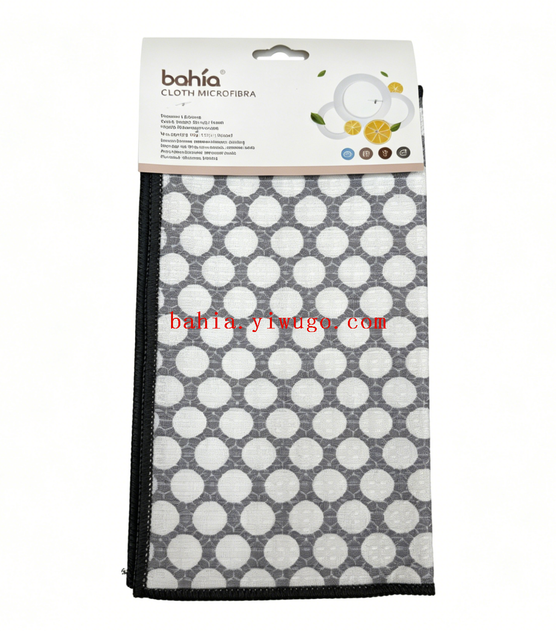bahia Polka dot double-sided microfiber cleaning cloth, kitchen oil-removing absorbent cleaning cloth, scouring pad, cleaning cloth, dishwashing cloth pic 1
